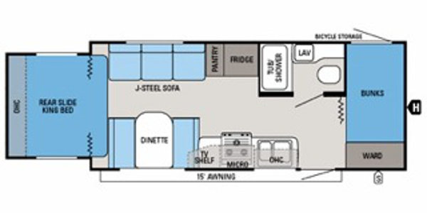 RV Rental Denver X213 Floor Plan